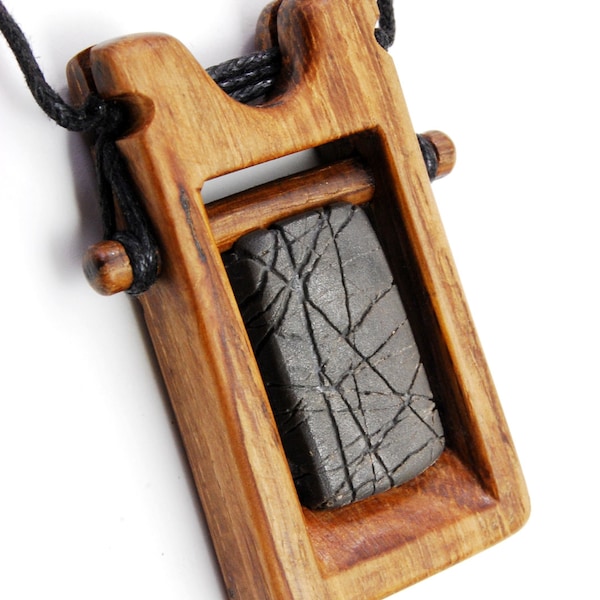 ManMade pendant - wood, stone