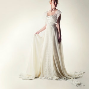 Wedding dress, Lace wedding dress, Fairy wedding dress, Princess Silk wedding dress, Pagan wedding dress, Corset wedding dress, ARTEMISIA