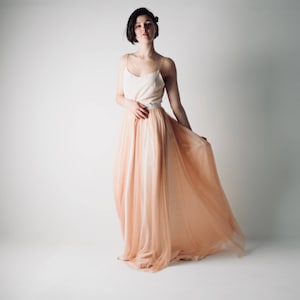 Blush Wedding dress, Unique wedding dress separates, Fairy wedding dress, Simple wedding dress, Two piece dress, Bridal separates, ABELIA