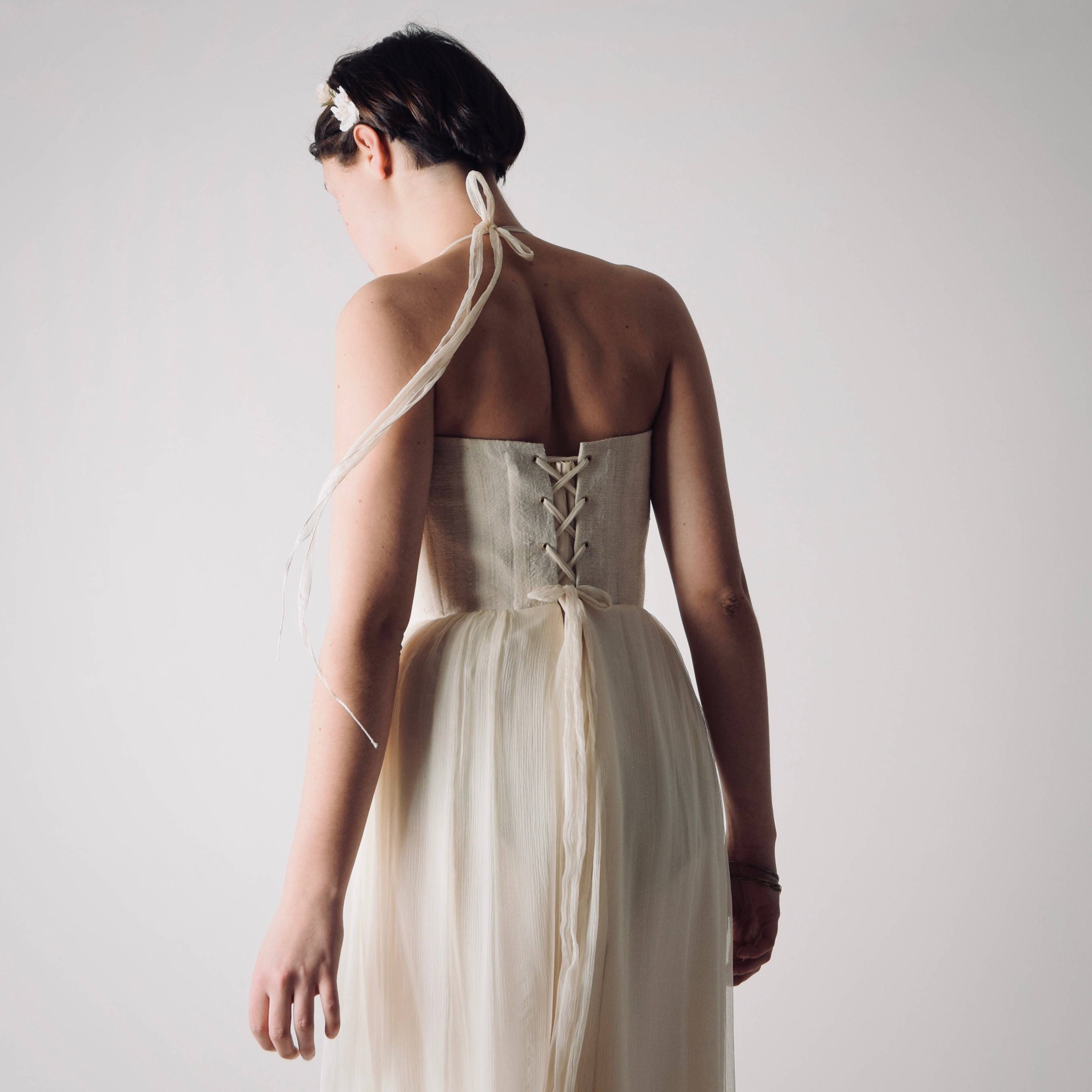 Hemp silk wedding dress outlet