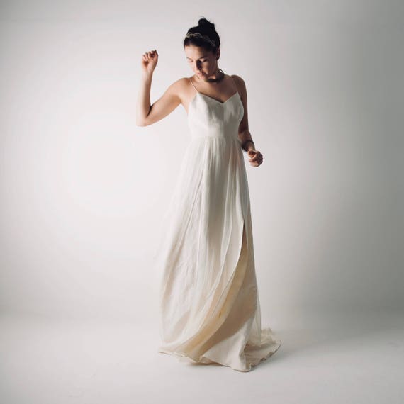 linen wedding dress