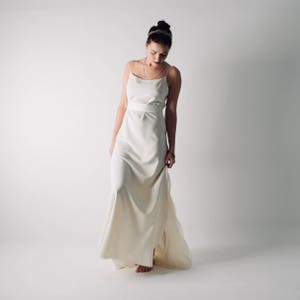 Slip Wedding dress, Silk wedding dress, Beach wedding dress, Casual wedding dress, Alternative wedding dress, Simple bridal gown, SAPONARIA