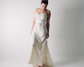 Slip Wedding dress, Silk wedding dress, Beach wedding dress, Casual wedding dress, Alternative wedding dress, Simple bridal gown, SAPONARIA