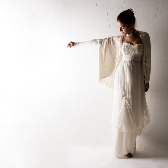 White cardigan clearance for wedding dress