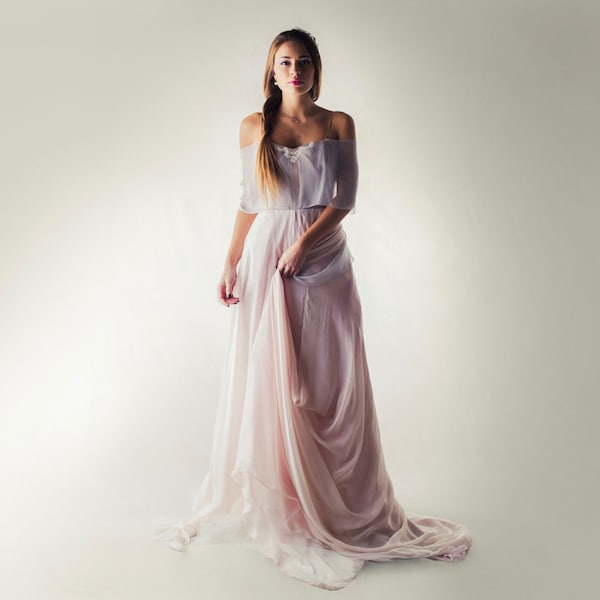 Vestido de novia Hada Lavanda, Corsé Bohemio, Aconitum de Seda