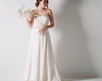Abito da sposa in raso di seta Abito da sposa bianco Abito | Etsy Italia
