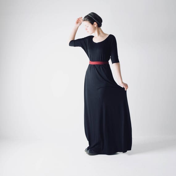 black grecian dress