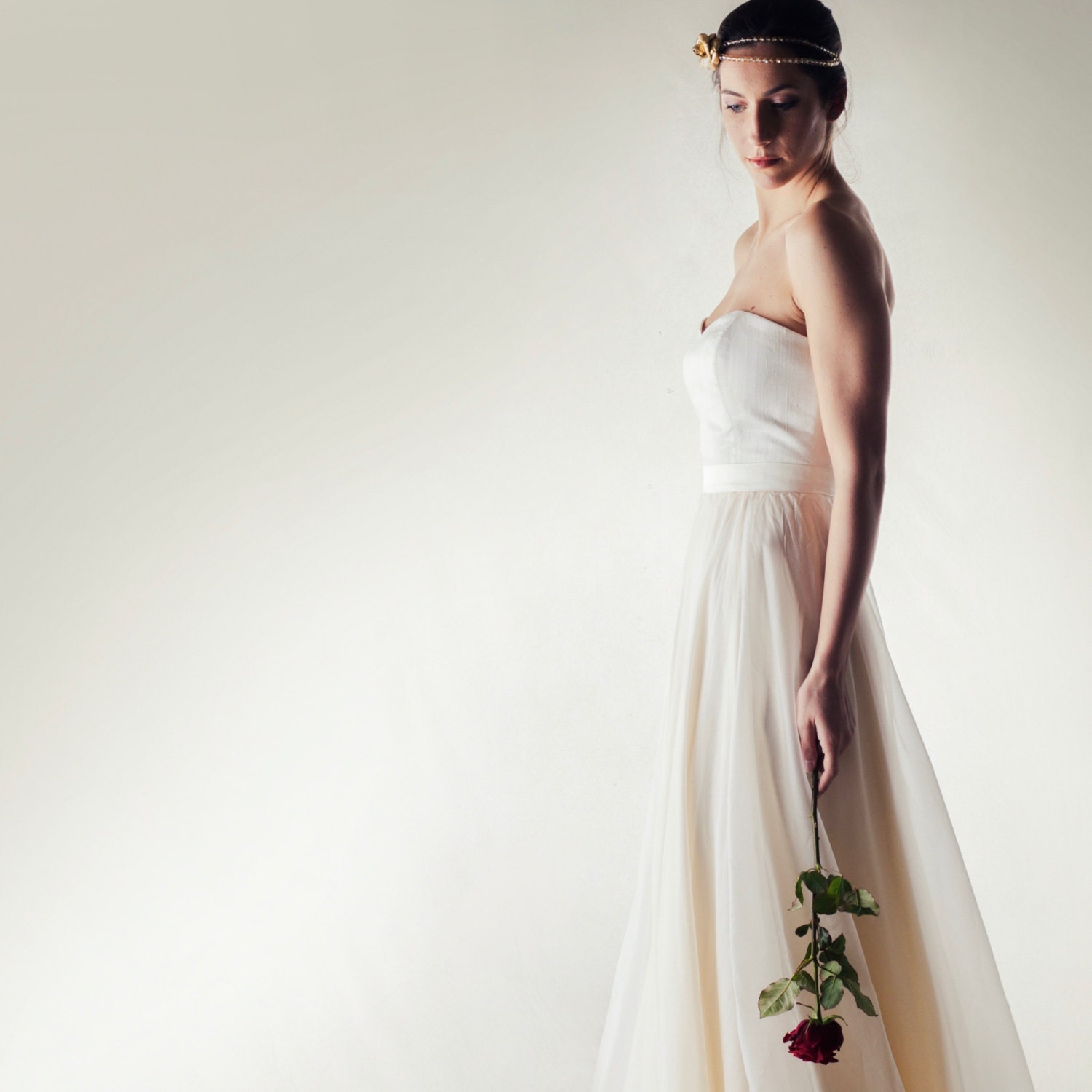 Wedding Top Silk Bustier Wedding Corset Two Piece Dress Etsy UK