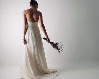 Abito da sposa moderno in lino Vestito da sposa semplice | Etsy Italia