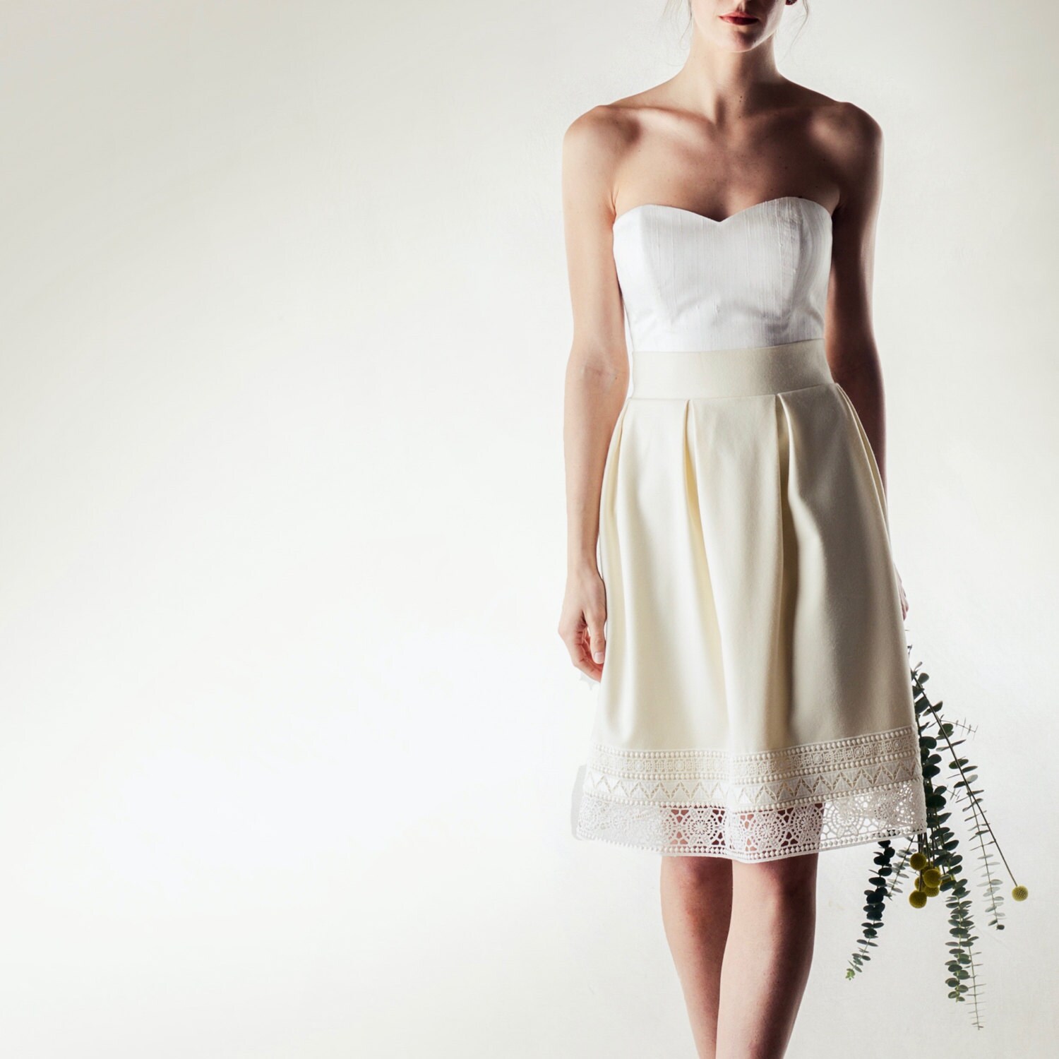 Wedding Top Silk Bustier Wedding Corset Two Piece Dress Etsy UK