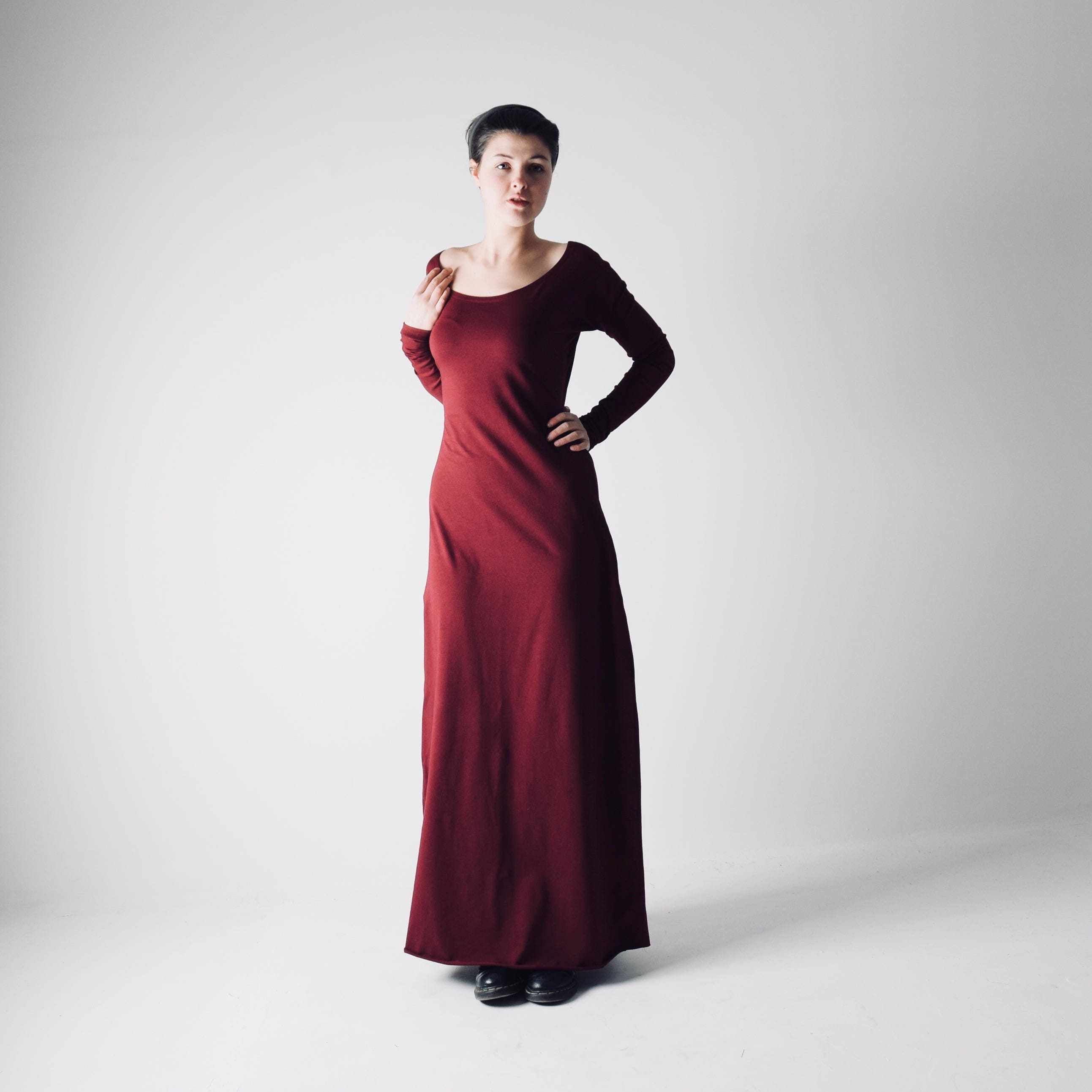 long sleeve maxi dress formal