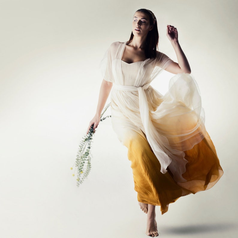 Ombre Wedding Dress Dip Dyed Wedding Dress Infinity Wedding Etsy