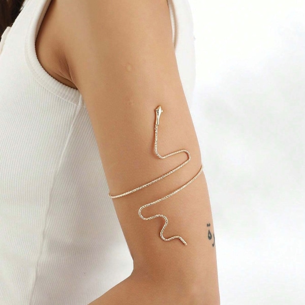Ultra thin dotted armlet - Snake design arm cuff - simple upper arm bracelet- Available in solid brass, bronze, sterling silver or gold fill