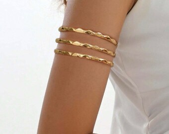 Minimalist Arm Cuff, Gold Arm Band, Gold Upper Arm Cuff Bracelet, Silver Arm Band, Arm Cuff Gold, Gift For Her