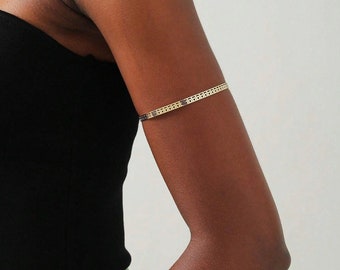 Chic Arm Cuff Set: Minimalist Gold & Silver Upper Arm Bands - Stylish Gift Idea, Fashionable Accessory and Thoughtful Gifts, Cuff Gold, Gift