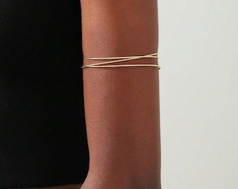 Minimalist Arm Cuff, Gold Arm Band, Gold Upper Arm Cuff Bracelet, Silver Arm Band, Arm Cuff Gold, Gift For Her