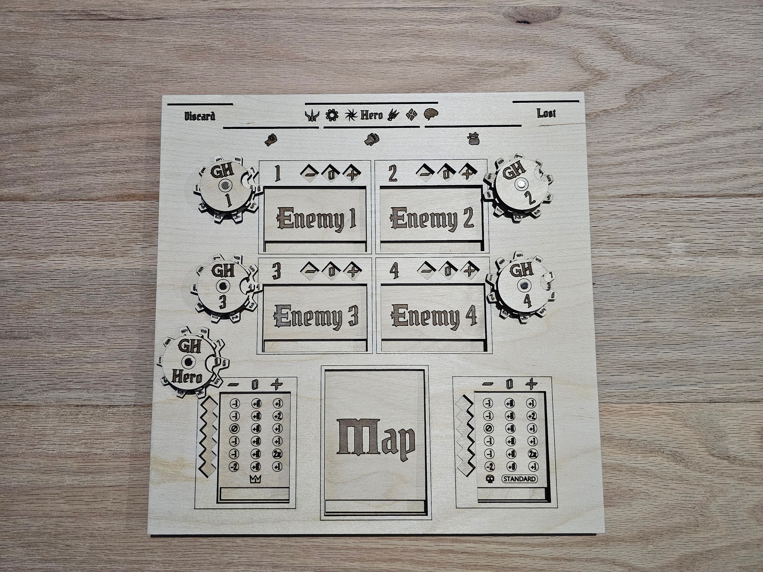 Gloomhaven Buttons and Bugs Playboard Digital Download for Laser