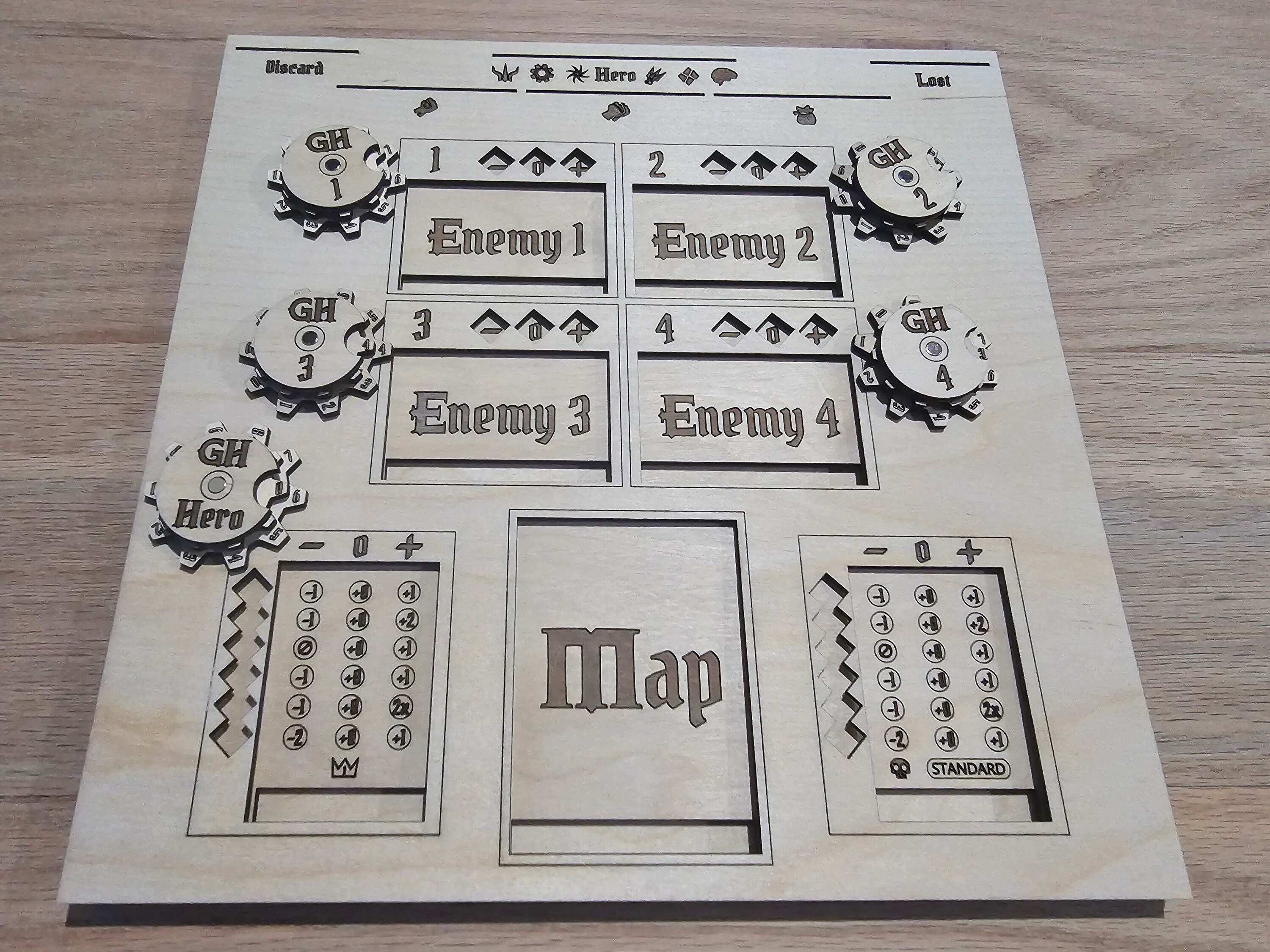 Gloomhaven Buttons and Bugs Playboard Digital Download for Laser