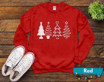 Christmas Tree Sweater, Pine Tree, Nature Lover Gift, Holiday Sweater, Christmas Tree Lover, Sweaters For Christmas, Cute Christmas Sweaters
