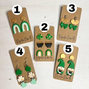 ST.PATRICK’S DAY Collection | polymer clay earrings | handmade | lightweight | hypoallergenic