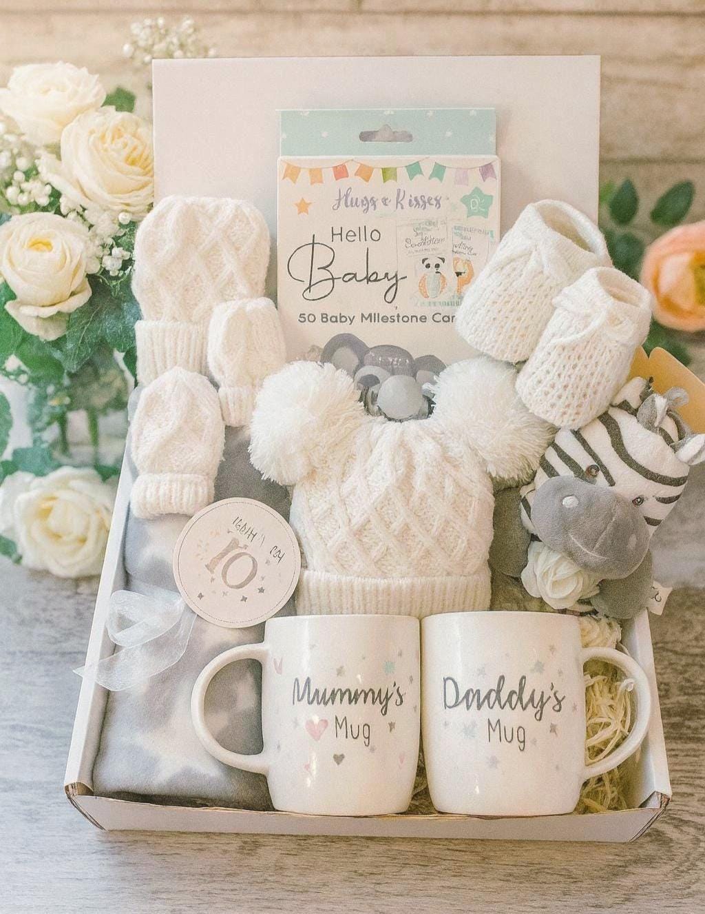 Luxury Unisex Baby Gift Box – Newborn Hamper With Blanket, Soft Toy ...