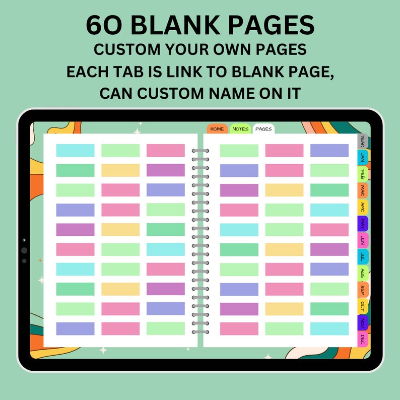 Digital Planner 2024, 2025, 2026, Undated Digital Planner, Goodnotes
