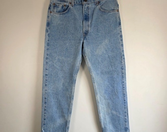 Vintage Levi’s 505 Jeans W36 L30 Blue Straight Leg USA Made Denim