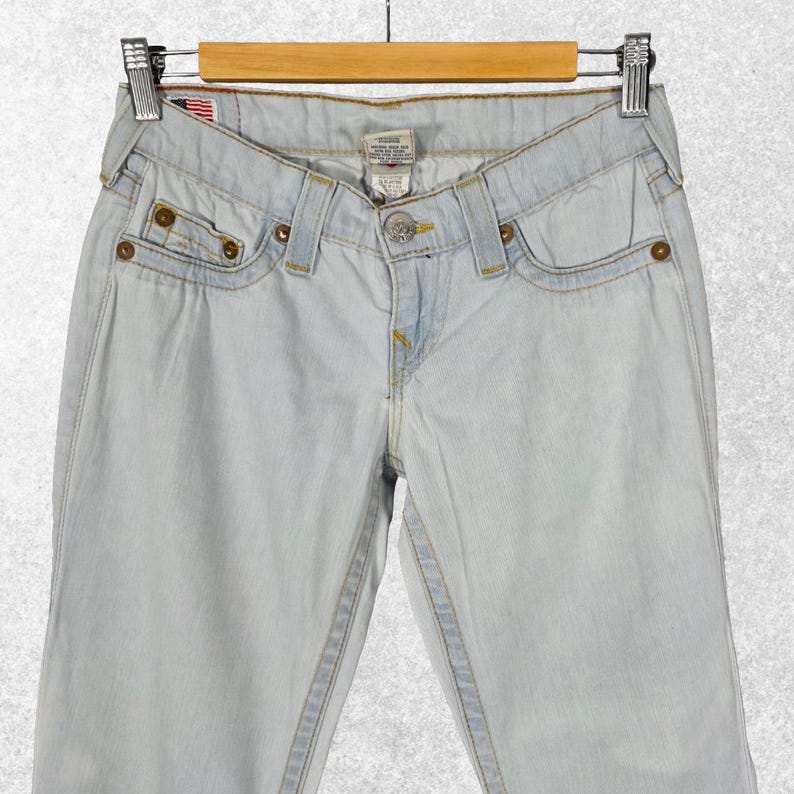 Vintage True Religion Casey Jeans W26 L30 Blue USA Made Low Rise Women’s image 6