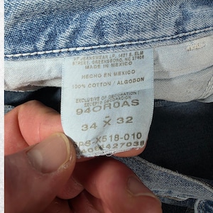 Vintage Wrangler Carpenter Jeans W35 L30 (Tagged W34 L32) Blue Relaxed Workwear image 3