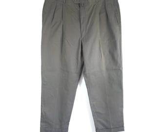 Vintage Tommy Hilfiger Pleated Chino Trousers W41 L30 Beige Khaki Preppy