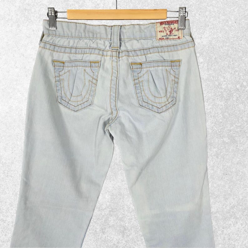 Vintage True Religion Casey Jeans W26 L30 Blue USA Made Low Rise Women’s image 7