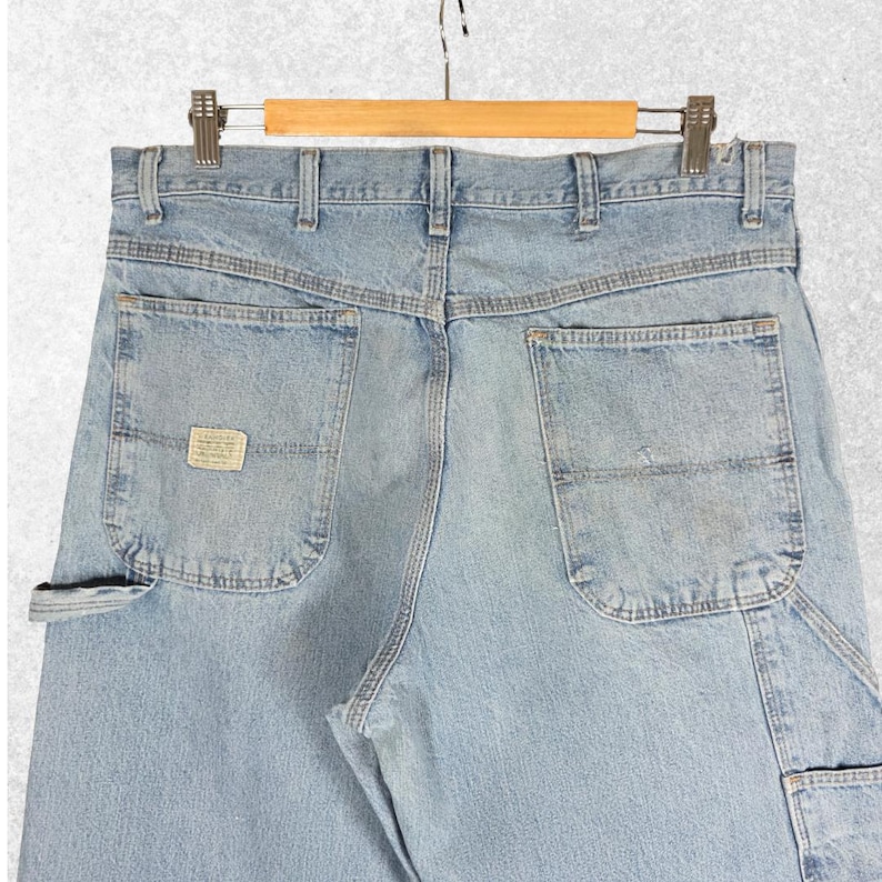 Vintage Wrangler Carpenter Jeans W35 L30 (Tagged W34 L32) Blue Relaxed Workwear image 5