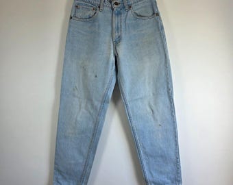 Vintage Levi’s 550 Jeans W30 L29.5 Blue Relaxed Tapered Mens 90s Made in Canada