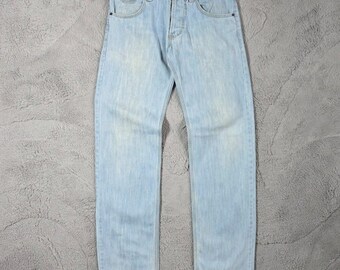 Levi’s 506 Vintage Mens Blue Jeans W29 L34 Fits W32 Made in USA Denim