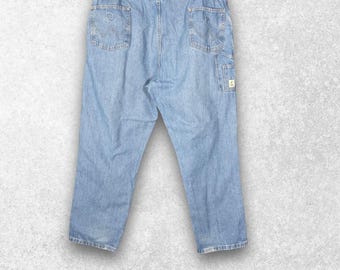 Wrangler Rugged Wear Carpenter Jeans W39 L30 (Tag 42x30) Relaxed Blue Vintage