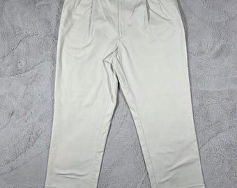 Vintage Tommy Hilfiger Beige Pleated Chinos Men’s Straight Fit W38 L30
