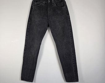 Vintage Levi's 550 Relaxed Fit Jeans W27 L28 Black Orange Tab Cotton