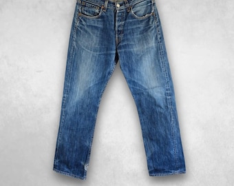 Levi’s 501 Jeans W31 L31 Blue Distressed Vintage Grunge Y2K Straight Leg Men’s