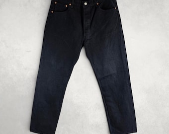 Levi’s 501 Jeans W34 (W36) L31 Black Straight Leg Button Fly Vintage