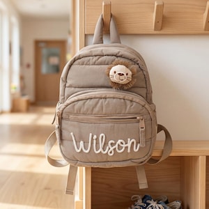 Gepersonaliseerde peuterrugzak met naam, gewatteerde peuterrugzak, kleuterschool cadeau