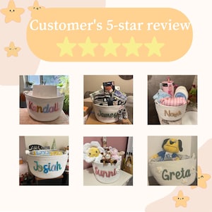 Custom Baby Name Basket · Montessori Baby Woven Basket · Cotton Rope Nursery Basket · Name Toy Basket · Monogram Baby Basket · Newborn Gift image 8