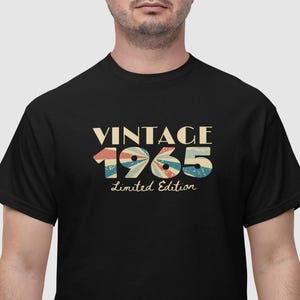 60th Birthday Gift For Men Or Women Vintage 1965 Limited Edition Tee Retro 1965 Birthday Gift for 60th Birthday Unisex Lightweight Tee