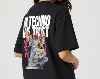 Techno Music T-Shirt: Heavyweight Cotton Rave Festival Tee