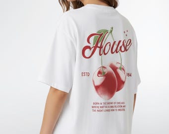 T-shirt vintage Chicago House Music, Chicago 1984, style rétro, oversize, épais