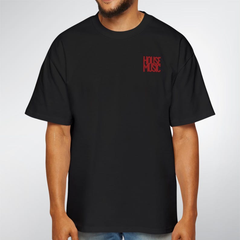Oversized House Music Tee, EDM Rave Festival Shirt image 3