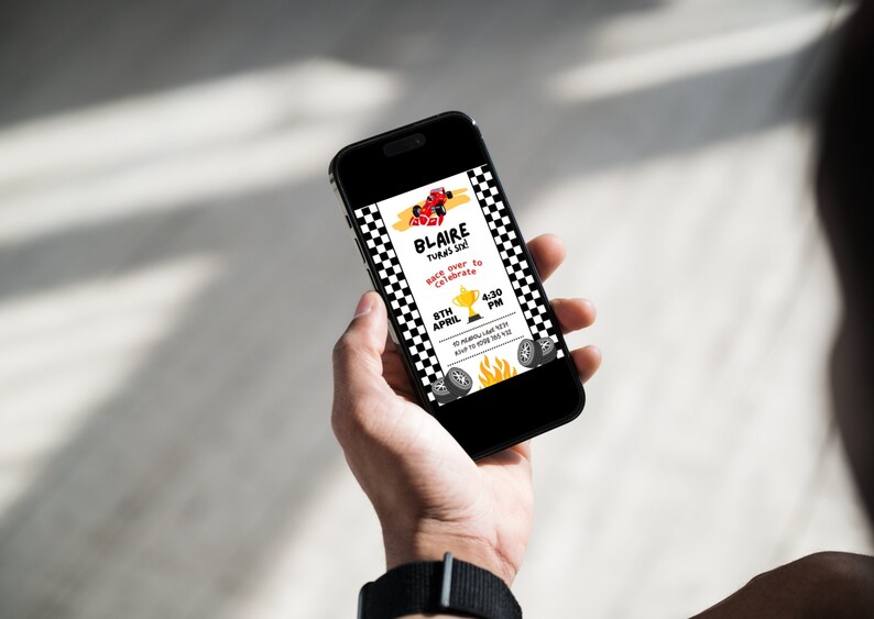 Race Car Birthday Invitation, Race Car Invitation, Race Car Party ...