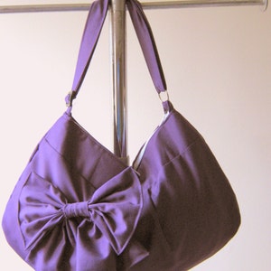 Hobo or messenger bag in Purple With zipper and adjustable strap Color options avaliable crossbody bag canvas crossbody bag image 3