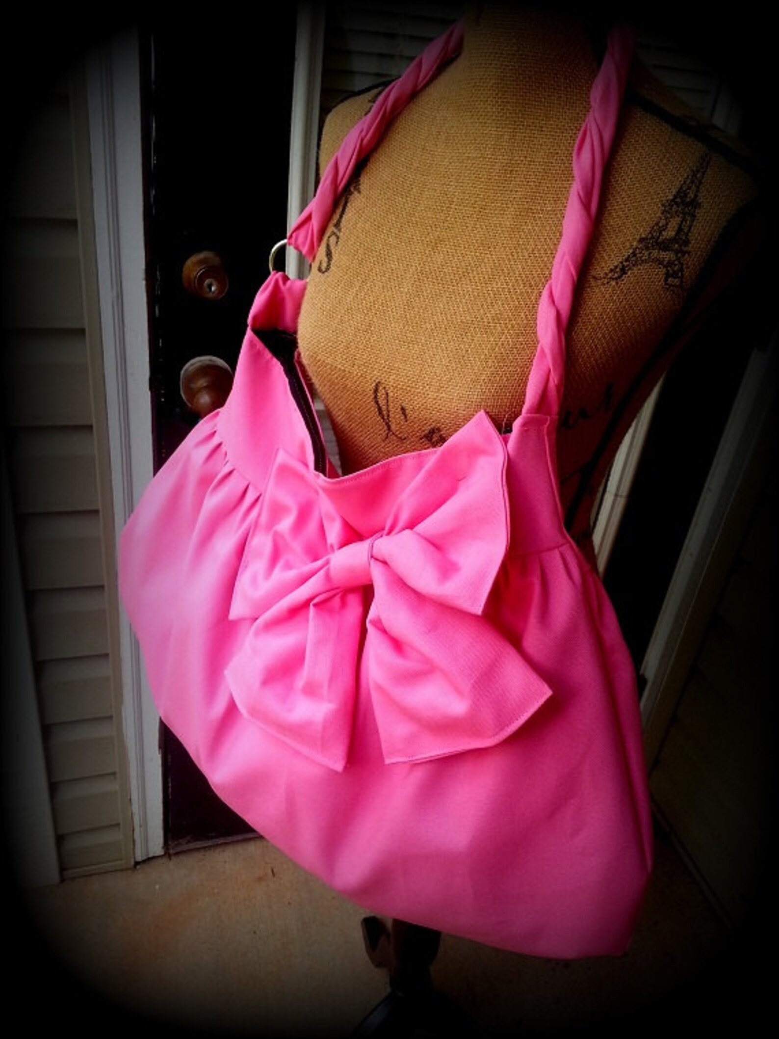 Handmade Hot Pink Bow Purse Hobo Bag Color Variations With Etsy