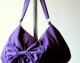 Hobo or messenger bag in Purple - With zipper and adjustable strap Color options avaliable crossbody bag canvas crossbody bag