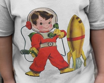 Astronaut Shirt, Retro Shirt, Space Shirt, Retro Rocket Shirt, Rocket Shirt, Gift for Him, Vintage Shirt, Graphic Shirt, Gift for Boy